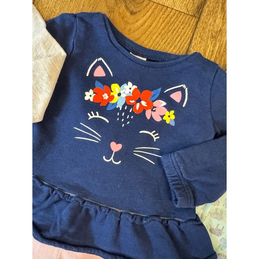 Baby Girl Outfits 6 Months Long Sleeved Shirts Pants Leggings Clothes Ruffle Lot - Picture 8 of 14